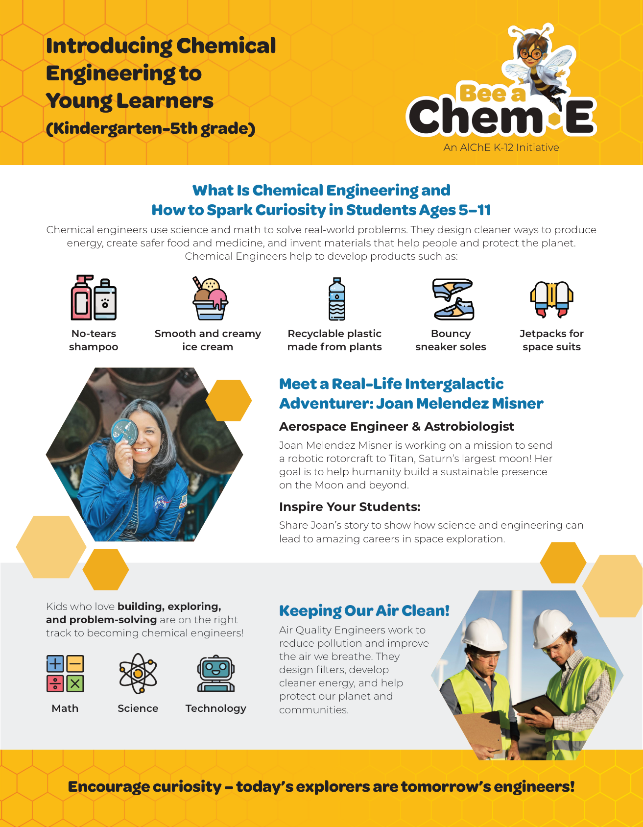 Bee a ChemE One-Pagers for Educators (K–5)