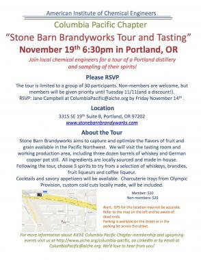 AIChE Brandy Tasting Event Flyer 11-19-2014