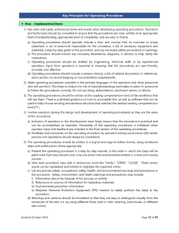 Page 15 - Key Principles for Operating Procedures