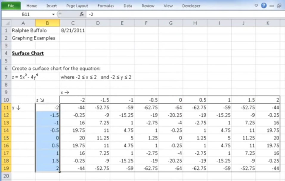Video Tutorial: 3D Plots in Excel | AIChE