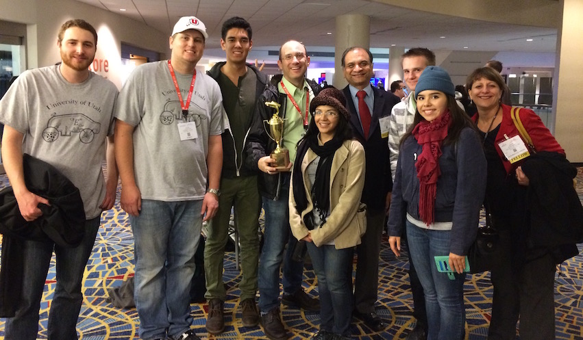 Tony with the University of Utah's Chem-E-Car Team at the Annual Student Conference