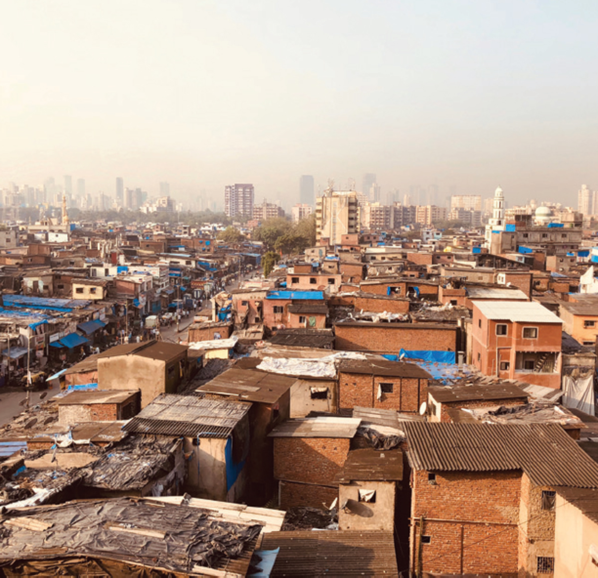 Rooftops in Mumbai, India, often use corrugated metal sheets that absorb heat