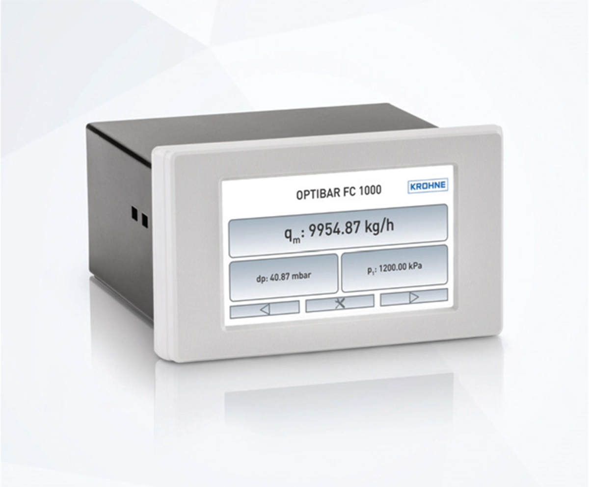 OPTIBAR FC 1000 fl ow computer performs volumetric fl ow calculations and heat quantity measurements on liquid and gas fl ow