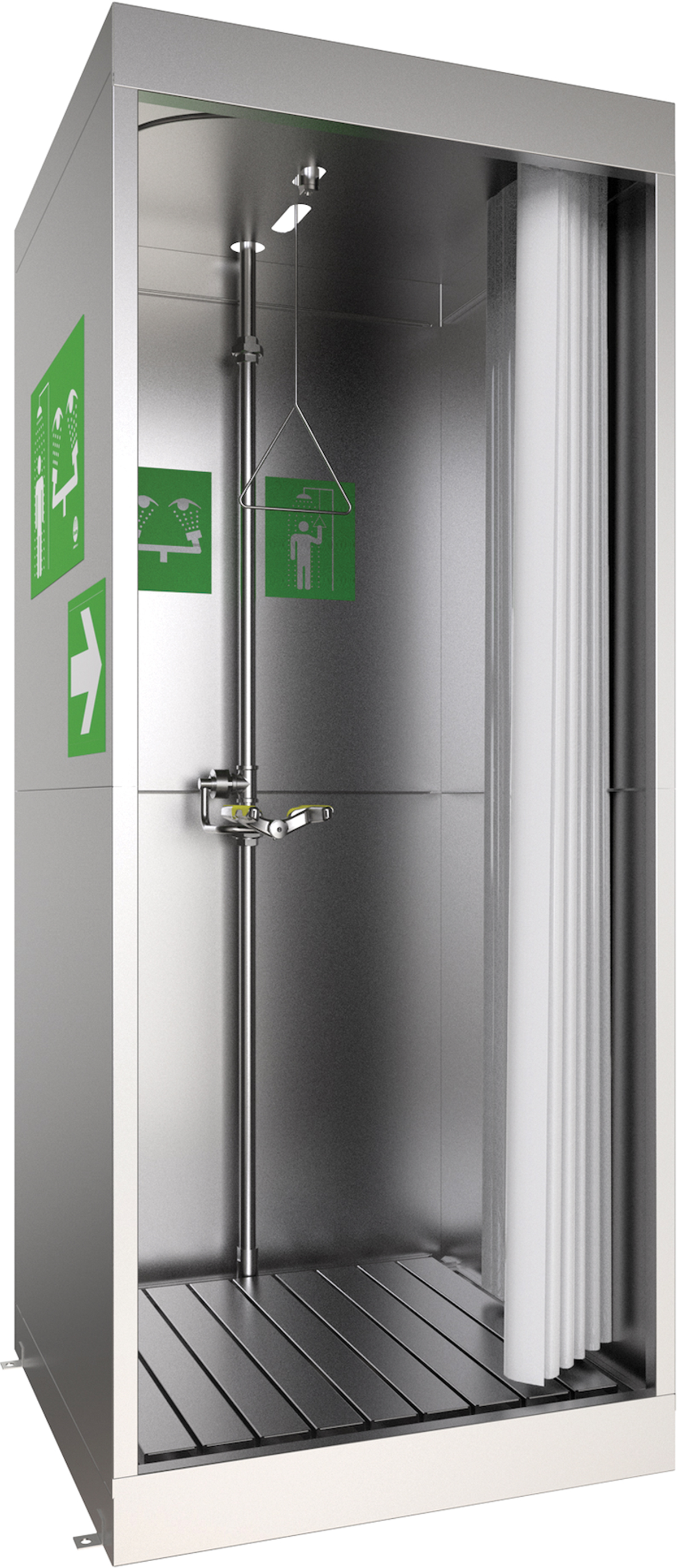 Safety Shower Is Made of Durable Stainless Steel