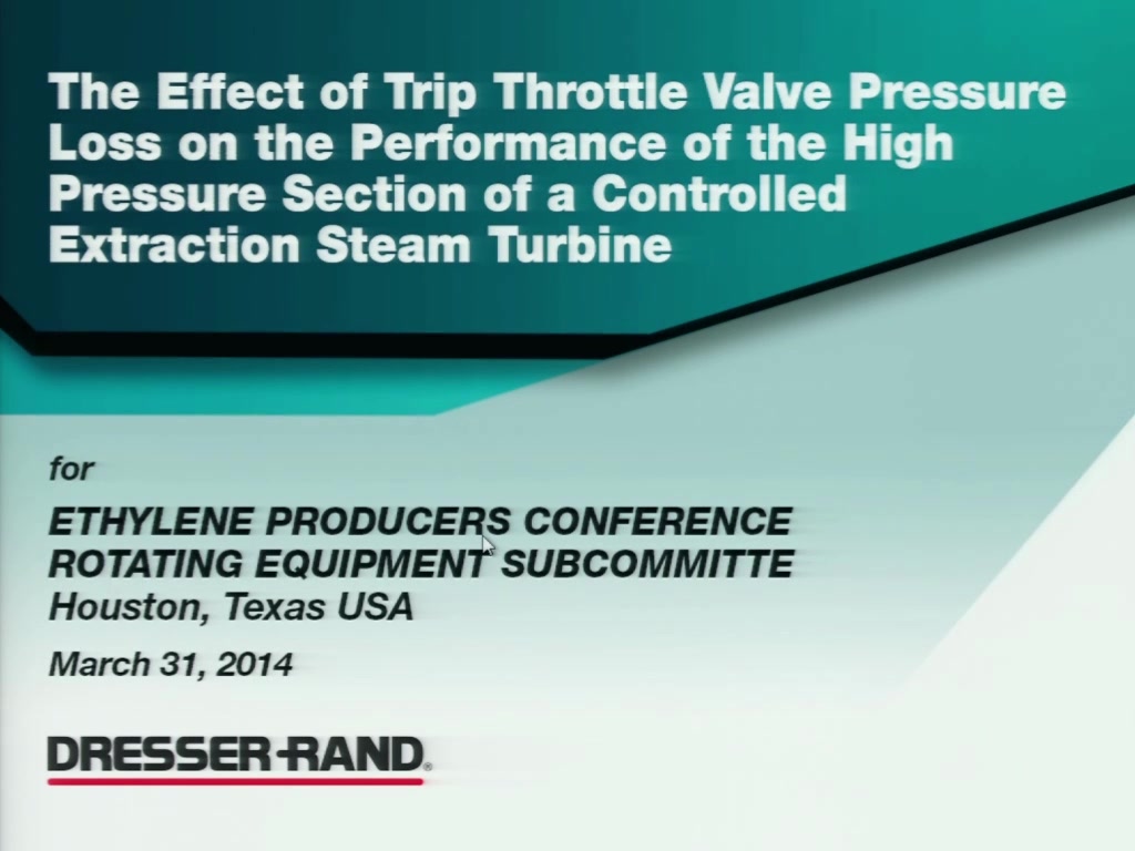 The Effect Of Trip Throttle Valve Pressure Loss On Steam Turbine