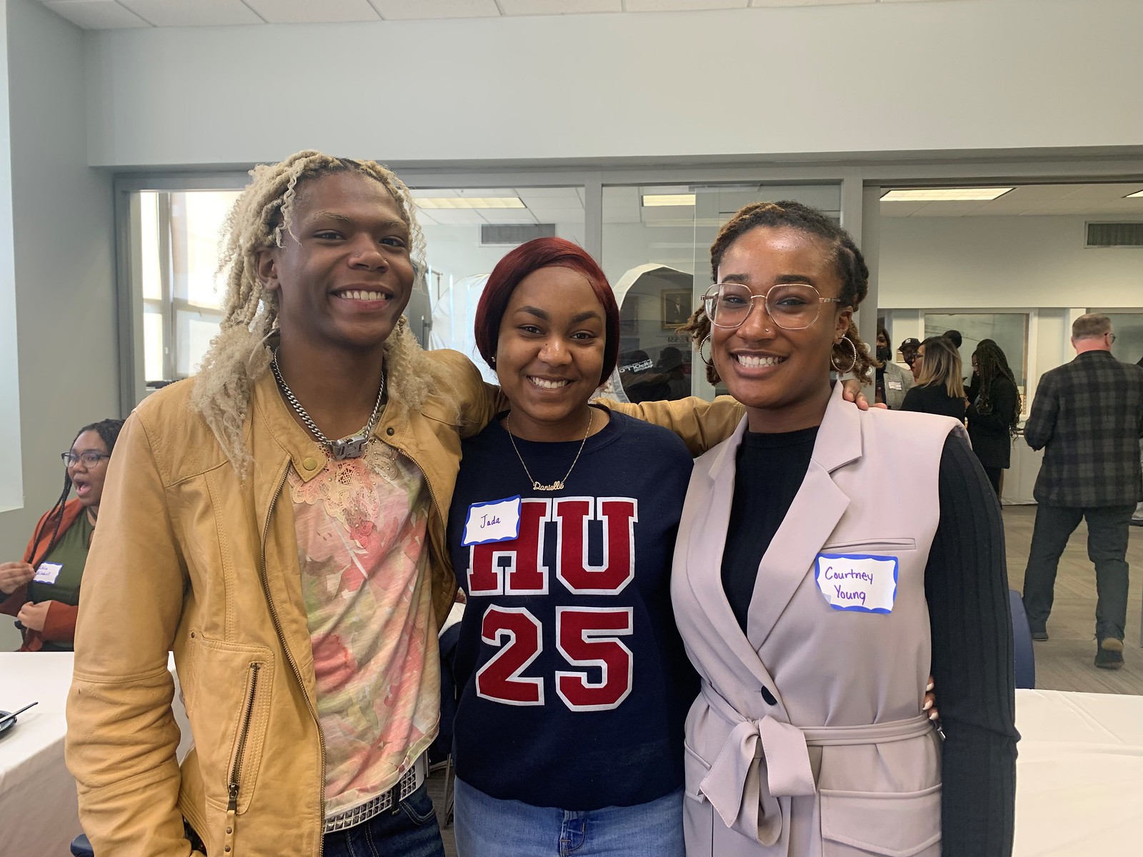 From left: FOSSI scholars Jalen Mays, Jada Horton, and Courtney Young