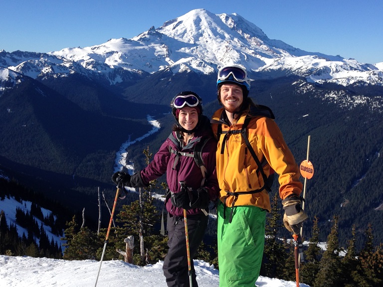 Cole enjoying skiing