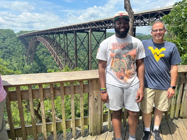 Brian with his intern mentor, Tom Montgomery, during his summer internship with Chemours in West Virginia.
