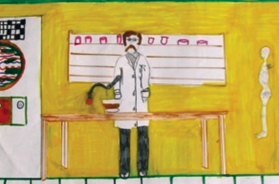 When the Draw-a-Scientist study was first conducted in the 1960s, more than 99% of grade-school children drew a male scientist. Source: https://upload.wikimedia. org/wikipedia/commons/3/35/Drawing_from_original_DAST_ study.jpg, Creative Commons Attribution-Share Alike 3.0 Unported License (CC BY-SA 3.0) (July 21, 2005).
