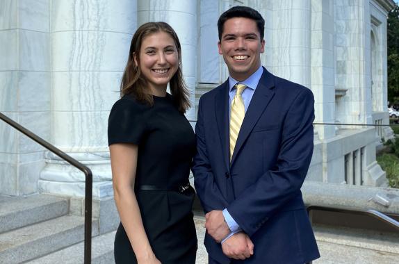 AIChE 2022 WISE Interns Abbey Kollar and Kevin Donnelly 