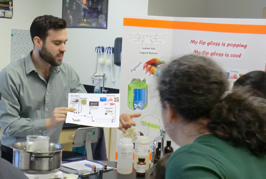 Peter in lab at Inolex.