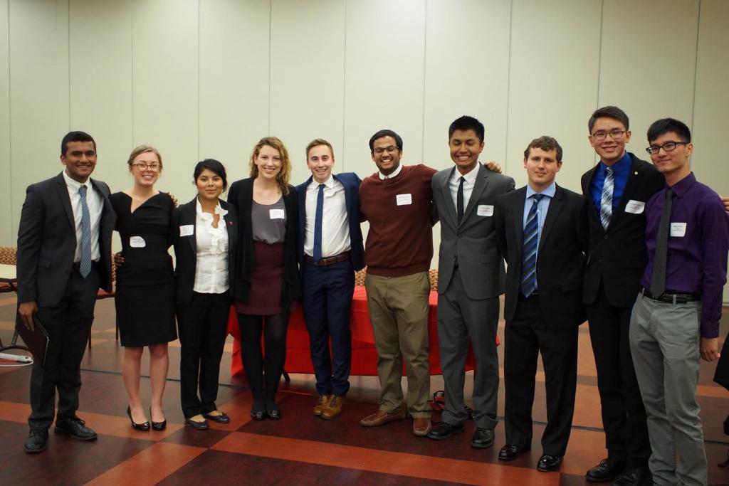 The AIChE at USC Executive Board at the career fair
