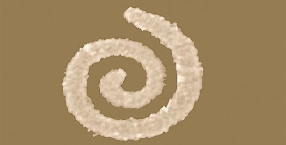 Scanning electron microscope image of an individual nano-spiral.