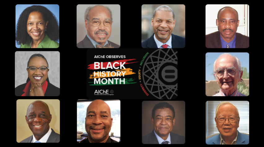 Above, a few of the pioneers who helped shape the direction of AIChE. Top row (left to right): Gilda Barabino, Henry Brown, Lance Collins, Emmanuel Dada. Middle row: Christine Grant, Gerald Lessells. Bottom row: Thomas Mensah, Irvin Osborne-Lee, Otis Shelton, James Wei.