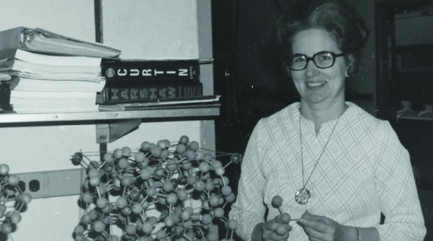 Before contemporary X-ray crystallography, engineers studying clathrates could only hypothesize about a clathrate’s structure. To help her team visualize what clathrates looked like, Chappelear created models from cork balls, dowels, and fingernail polish.