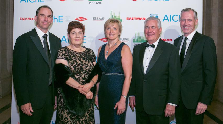 Mark J. Costa (Chairman and CEO, Eastman Chemical Company) Cheryl I. Teich, AIChE President, June Wispelwey, Executive Director of AIChE, Rex W. Tillerson Chairman and Chief Executive Officer, Exxon Mobil, and James (Jim) R. Fitterling Vice Chairman, and Chief Operating Officer, The Dow Chemical Company.
