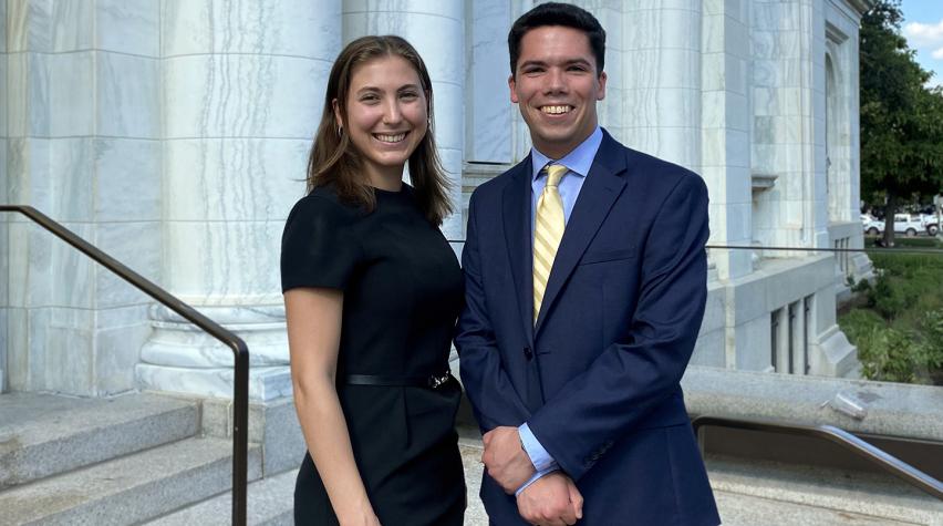 AIChE 2022 WISE Interns Abbey Kollar and Kevin Donnelly 