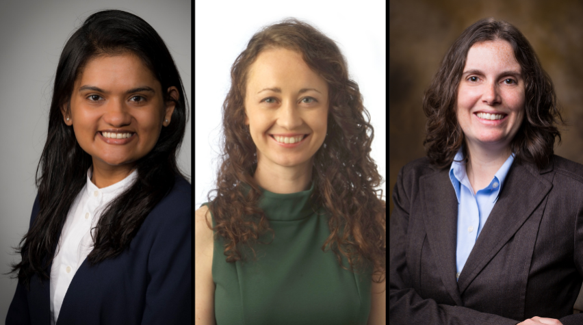 Recent leaders of WIC (left to right): Mrunmayi Kumbhalkar, Julie Renner, Shannon Servoss